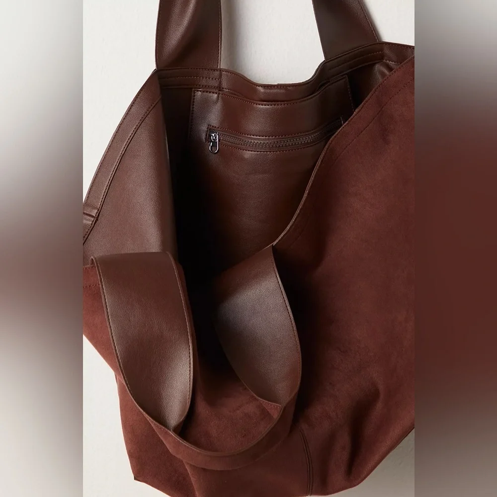 Blair Reversible Vegan Suede Tote - Picture 6 of 10
